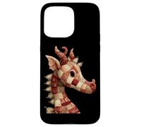 Cozy Patchwork Dragon Quilt Pattern Fantasy Case for iPhone 15 Pro Max