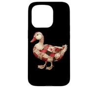 Cozy Patchwork Duck Rustic Country Quilting Cottage Case for iPhone 15 Pro