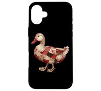Cozy Patchwork Duck Rustic Country Quilting Cottage Case for iPhone 16 Plus