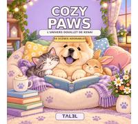 Cozy Paws: L’univers douillet de Kenaï : 44 scènes d’animaux à colorier