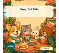 Cozy Pet Cafe: 40 Sweet Animal Scenes for Stress Relief and Relaxation