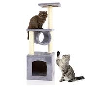 COZY PET Cat Tree 91cm Tall - Large Multi-Level Cat Tower, Heavy Duty Natural Sisal Scratching Posts, Stable Climbing and Activity Centre, Kitten Tree Tower for Indoor Cats | CT01-Lt Grey