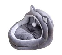 Cozy Pet Cave - Semi Enclosed Plush Nest for Cats Dogs, Indoor Animal Bed with Soft Warm Material, Small House for Bedroom Living Room Balcony Apartment Dorm Fall Winter 19.69 Inches