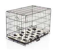 Cozy Pet Dog Cage 30" Black Inc Vet Bed ABS Tray Folding 75.5cm Puppy Crate Cat Carrier Dog Crate DCP30B + VB30C