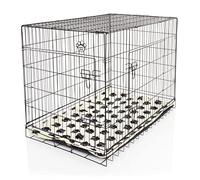 Cozy Pet Dog Cage 48" Black Inc Vet Bed ABS Tray Folding 122cm Puppy Crate Cat Carrier Dog Crate DCP48B + VB48C