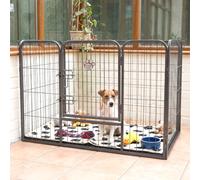 Cozy Pet Heavy Duty Playpen Puppy Playpen Inc Vet Bed 42" Dog Crate 70cm High Medium 4 Models Rabbit Run Dog Cage Whelping Box with Heavy Duty ABS Floor HDDP02 + VB42C