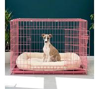 Cozy Pet Medium Dog Crate with Metal Tray 36" 92cm Long Medium Pink Dog Cage with Chew Proof Metal Tray Folding Pink Puppy Crate Cat Carrier Puppy Cage DC36P