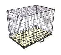 Cozy Pet Medium Dog Crate with Metal Tray and Vet Bed 36" Black 92cm Long Medium Black Dog Cage with Chew Proof Metal Tray Folding Puppy Crate Cat Carrier Puppy Cage DC36B + VB36C