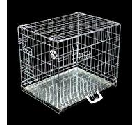 Cozy Pet Metal Tray Dog Cage 24" Puppy Crate in Silver Zinc Coated 62cm Long with Easy-to-Clean Removable Galvanised Metal Tray and 2 Lockable Doors 5 Model DC24S