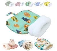 Cozy Pet Nest, Cozy Pet Nest for Cats, Cat Sleeping Bag for Indoor, Cozy Pet Nest for Small Cats and Dogs, 2025 Upgrade 360° Wrap Comfortable Cats Cozy Winter Cat Sleeping Bag (Green-a)