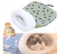 Cozy Pet Nest for Cats and Dogs,360° Wrap Soft Plush Cat Dog Sleeping Bag for Indoor,Self-Warming Pet Nest,Soft Plush Cute Puppy Kitty Cat Cave Beds,Portable P/et N/est, for All Seasons Indoors (E, L)