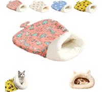 Cozy Pet Nest For Cats And Dogs, Cat Sleeping Bag, Portable Warm Feline Bed Pet Nest Indoor, Suitable For Autumn And Winter (Pink)