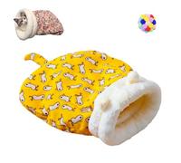 Cozy Pet Nest for Cats And Dogs, Pocket Bed The Snuggly Hideaway for Small Pets, Winter Warm Sleeping Bag Cave Bed (C yellow for 4kg(8.8lbs))