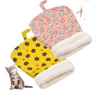 Cozy Pet Nest, Winter Furry Cat Sleeping Bag for Indoor Cats, Cute Cosy Cat Bed Cave Tunnel Bag, 360° Wrap Comfortable Cats Sack (A+B, S: 35cm x 45cm)