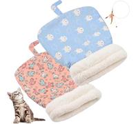 Cozy Pet Nest, Winter Furry Cat Sleeping Bag for Indoor Cats, Cute Cosy Cat Bed Cave Tunnel Bag, 360° Wrap Comfortable Cats Sack (B+C, L: 45cm x 55cm)
