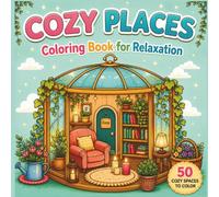 Cozy Places: A Relaxing Coloring Book for Adults and Teens Filled with Super Cute Cozy Hygge Spaces (Cozy Spaces Coloring)