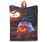 Cozy Plush Throw Blankets Beach Blankets,Halloween Ghost Pumpkin Moon Bats, Halloween Valentine'S Day Gift For Blanket, Applicable To Gifts Bedding Quilt Home Decor For Couch50 X40