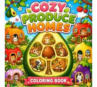 Cozy Produce Homes Coloring Book with Magical Fruit and Vegetable Cottages, Cute Animal Friends, and Whimsical Garden Adventures
