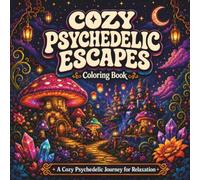 Cozy Psychedelic Escapes: Coloring Book for Adults and Teens with Magical Mushrooms, Dreamy Worlds, and Stress Relief Fantasy Scenes