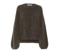 Cozy Pullover in Chestnut Melange - female - Gestuz - Round-neck Knitwear - Brown - L - Knitwear L