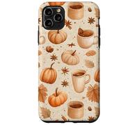 Cozy Pumpkin Coffee Cinnamon & Autumn Leaves Watercolor Art Case for iPhone 11 Pro Max