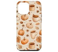 Cozy Pumpkin Coffee Cinnamon & Autumn Leaves Watercolor Art Case for iPhone 12 Pro Max