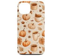 Cozy Pumpkin Coffee Cinnamon & Autumn Leaves Watercolor Art Case for iPhone 13