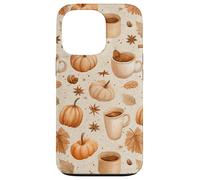 Cozy Pumpkin Coffee Cinnamon & Autumn Leaves Watercolor Art Case for iPhone 13 Pro