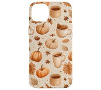 Cozy Pumpkin Coffee Cinnamon & Autumn Leaves Watercolor Art Case for iPhone 14 Plus