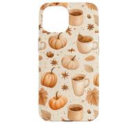 Cozy Pumpkin Coffee Cinnamon & Autumn Leaves Watercolor Art Case for iPhone 15