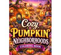 Cozy Pumpkin Neighborhoods Coloring Book: A Cozy Fantasy Coloring Book for Adults Featuring Enchanted Pumpkin Villages, Magical Pumpkin Cottages, ... Paths, Cottagecore Homes, Fantasy Landscapes