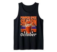Cozy Pumpkin Spice Season October Coffee Lover Tank Top