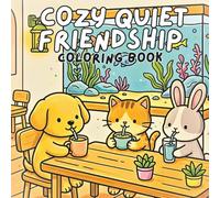 Cozy Quiet Friendship Coloring Book ,Adorable Animals in Peaceful Moments: Relaxing Stress Relief Coloring Pages for Kids and Adults with Cute Dogs, Cats, Rabbits & Friends - 84 Pages of Cozy Fun