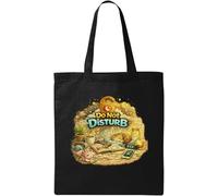 Cozy Quiet Time Scene Natural Cotton Tote Bag Black