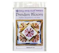 Cozy Quilt Designs Strip Club Pattern Dresden Bloom Finished Project Size is 54 x 54