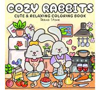 Cozy Rabbits: Cute and Relaxing Coloring Book for Adults and Teens with Scenes of Love, Friendship, and Joy