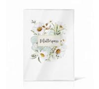 Cozy Racoon 3-Piece Maternity Log Cover for the German Maternity Log | High-Quality Cover for Your Maternity Log | Daisy Watercolour Design (Without Personalisation)