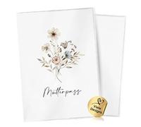 Cozy Racoon 3-piece maternity log cover for the German maternity log | high-quality cover for your maternity log | design bouquet (without personalisation)