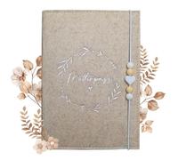 Cozy Racoon Maternity Log Cover Green Flower Felt | Made in Germany I With Additional Inner Pockets for Insurance Card and Ultrasound Images I Personal Gift for Pregnant Women