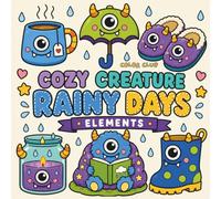 Cozy Rainy Days Elements: Bold and Easy Coloring Book