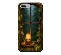 Cozy Rainy Window with Pothos Leaves and Warm Lamp Case for iPhone 7 Plus/8 Plus