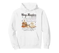 Cozy Readers Book-Club Autumn Season Bookish Library Nerd Pullover Hoodie