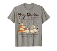 Cozy Readers Book-Club Autumn Season Bookish Library Nerd T-Shirt