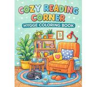 Cozy Reading Corner Hygge Coloring Book: 40 Snug Armchair Nooks with Bookshelves and Blankets for Stress Relief