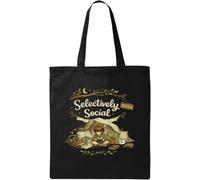 Cozy Reading Nook and Relaxation Time Natural Cotton Tote Bag Black