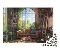 Cozy Reading Nook Year in Pictures 1000 Piece with High Definition Print Jigsaw Puzzles As An Ultra Difficult Puzzle for Travel Jigsaw Puzzle 52x38cm/1000pcs