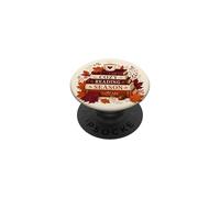 Cozy Reading Season Book Stack Fall Leaves Coffee Bookworm PopSockets Adhesive PopGrip