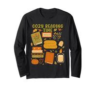 Cozy Reading Time Book Lover Hygge Art Long Sleeve T-Shirt