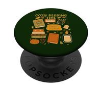 Cozy Reading Time Book Lover Hygge Art PopSockets Adhesive PopGrip