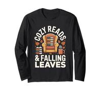 Cozy Reads And Falling Leaves Autumn Book Nook Long Sleeve T-Shirt